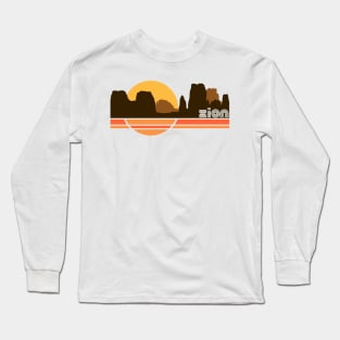 Zion National Park Retro 70s Tourist Souvenir Long Sleeve T-Shirt